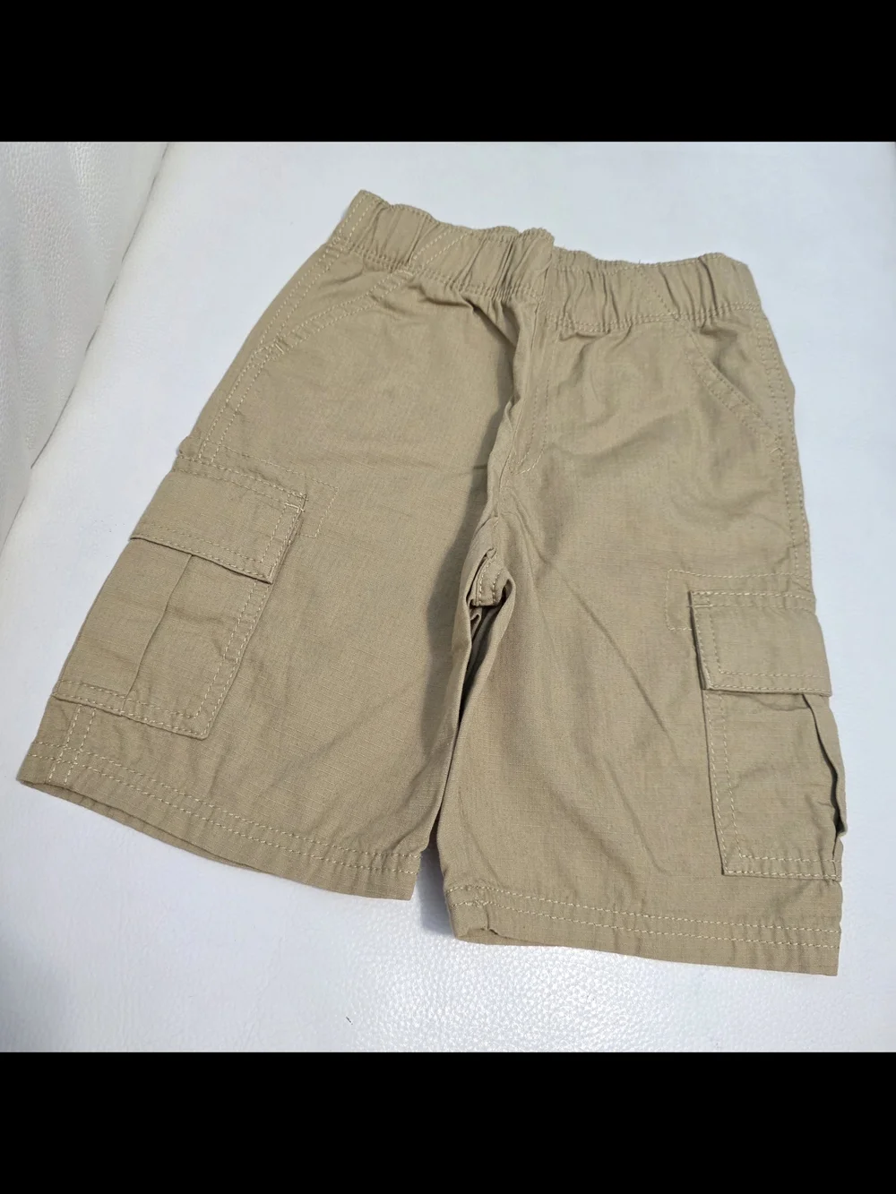 The Children's Place Khaki Cargo Shorts with Adj Elastic Waist Band Size 4T NWT